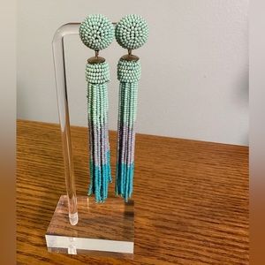 Seed bead tassel earrings